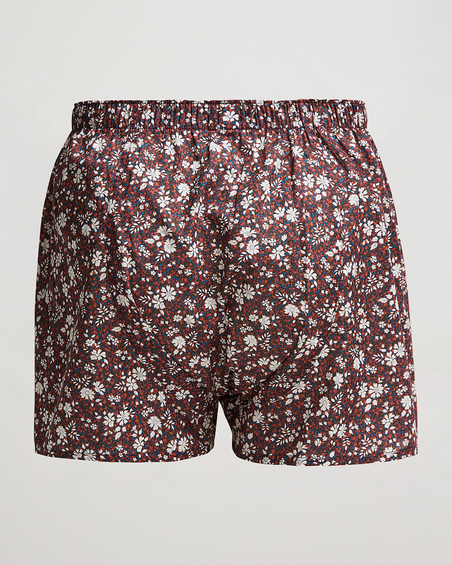 Uomini | Biancheria intima | Sunspel | Liberty Printed Cotton Boxer Shorts Red