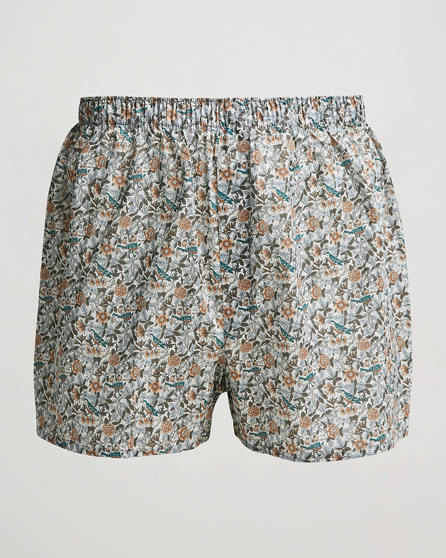 Uomini | Biancheria intima | Sunspel | Liberty Printed Cotton Boxer Shorts White