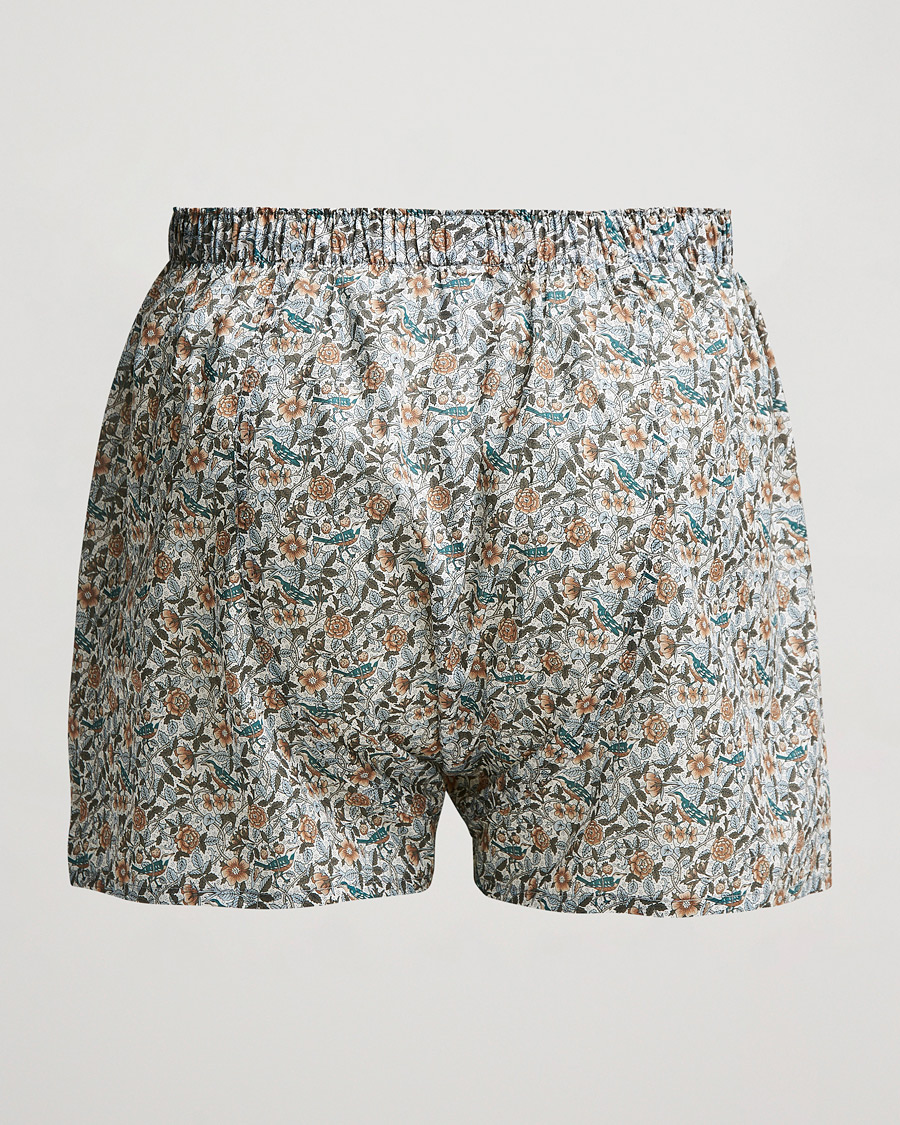 Uomini | Biancheria intima | Sunspel | Liberty Printed Cotton Boxer Shorts White