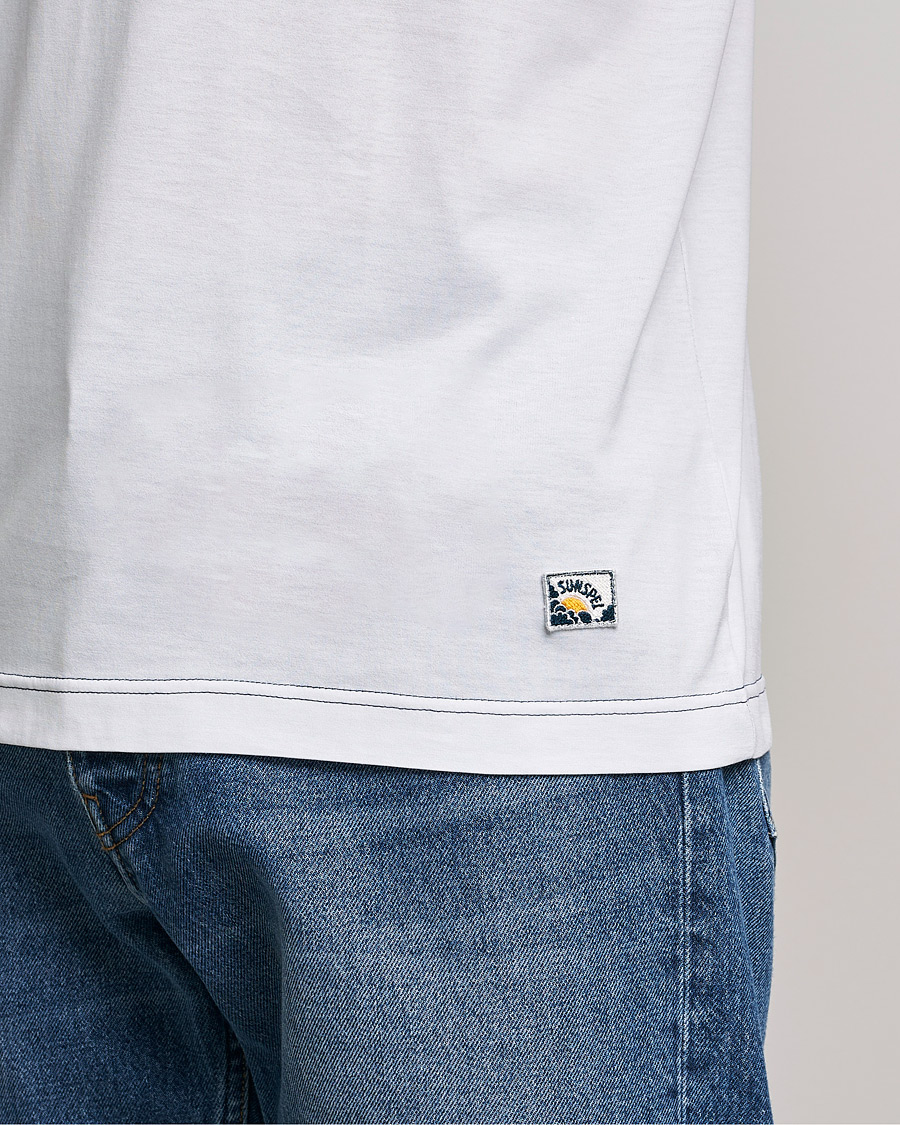 Uomini | T-shirt | Sunspel | Paul Weller Supima Cotton T-Shirt White