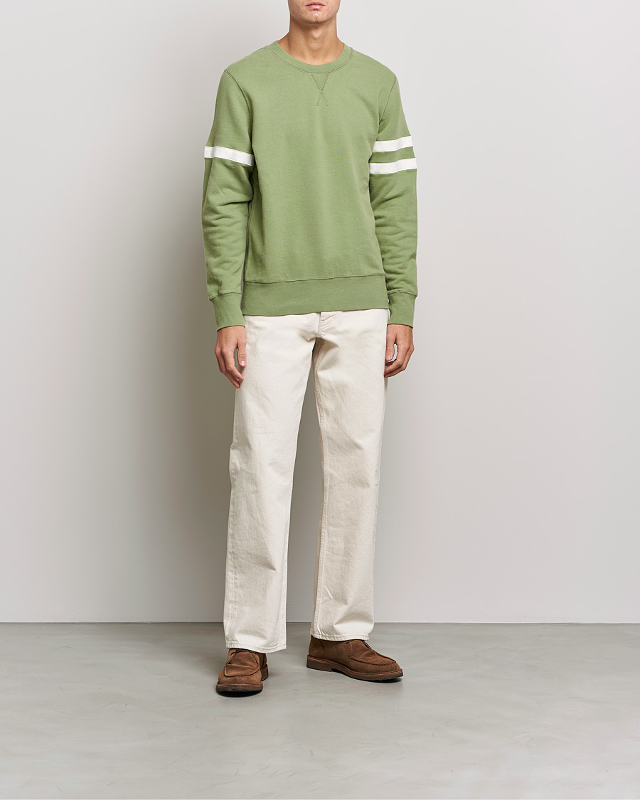 Uomini | Maglieria | Sunspel | Paul Weller Loopback Sweatshirt Dark Sage