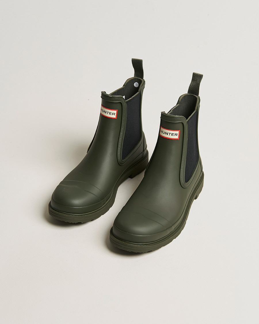 Uomini | Soprascarpe | Hunter Boots | Commando Chelsea Boot Dark Olive
