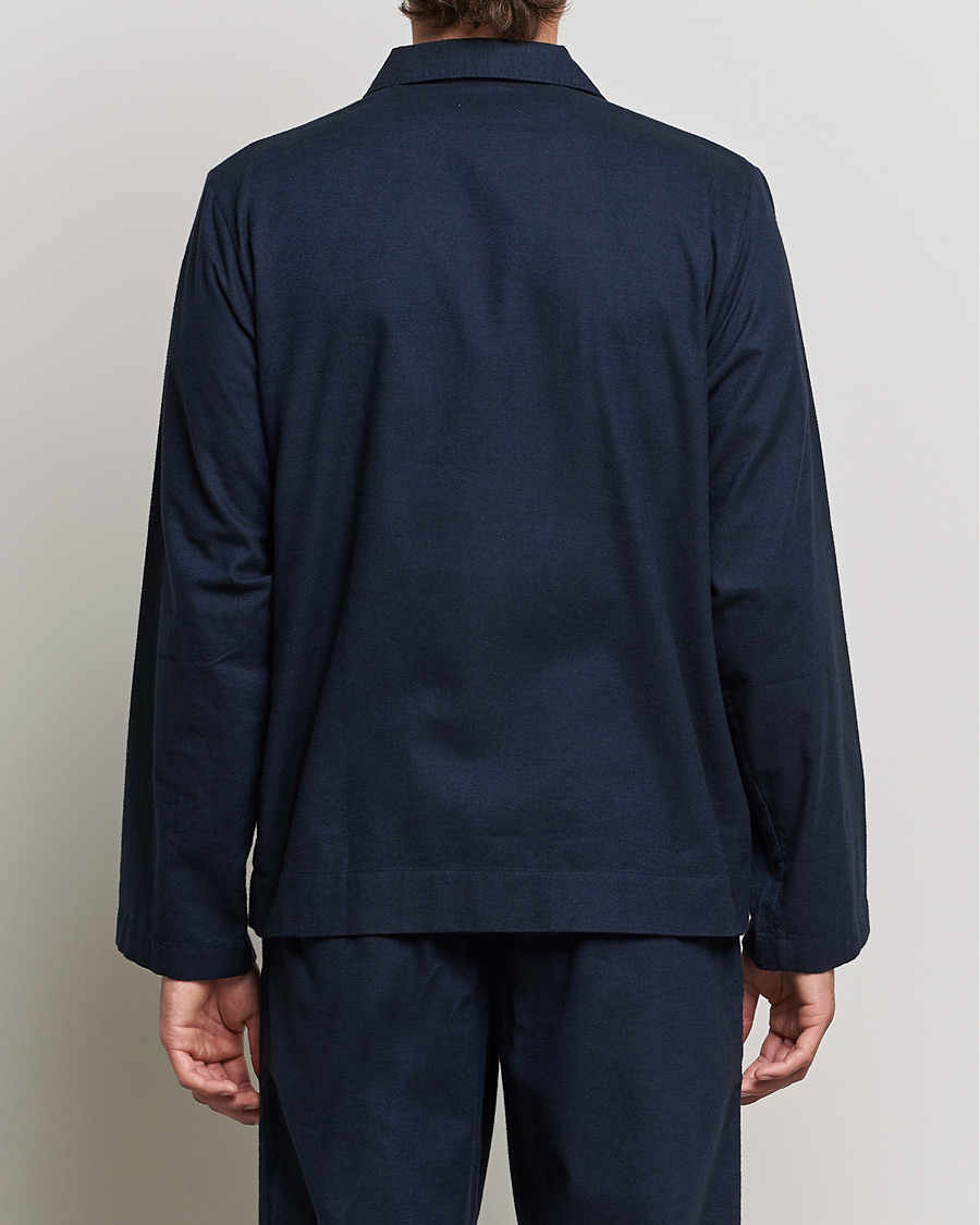 Uomini | Accappatoi & Pigiami | Tekla | Flannel Pyjama Shirt Midnight Blue