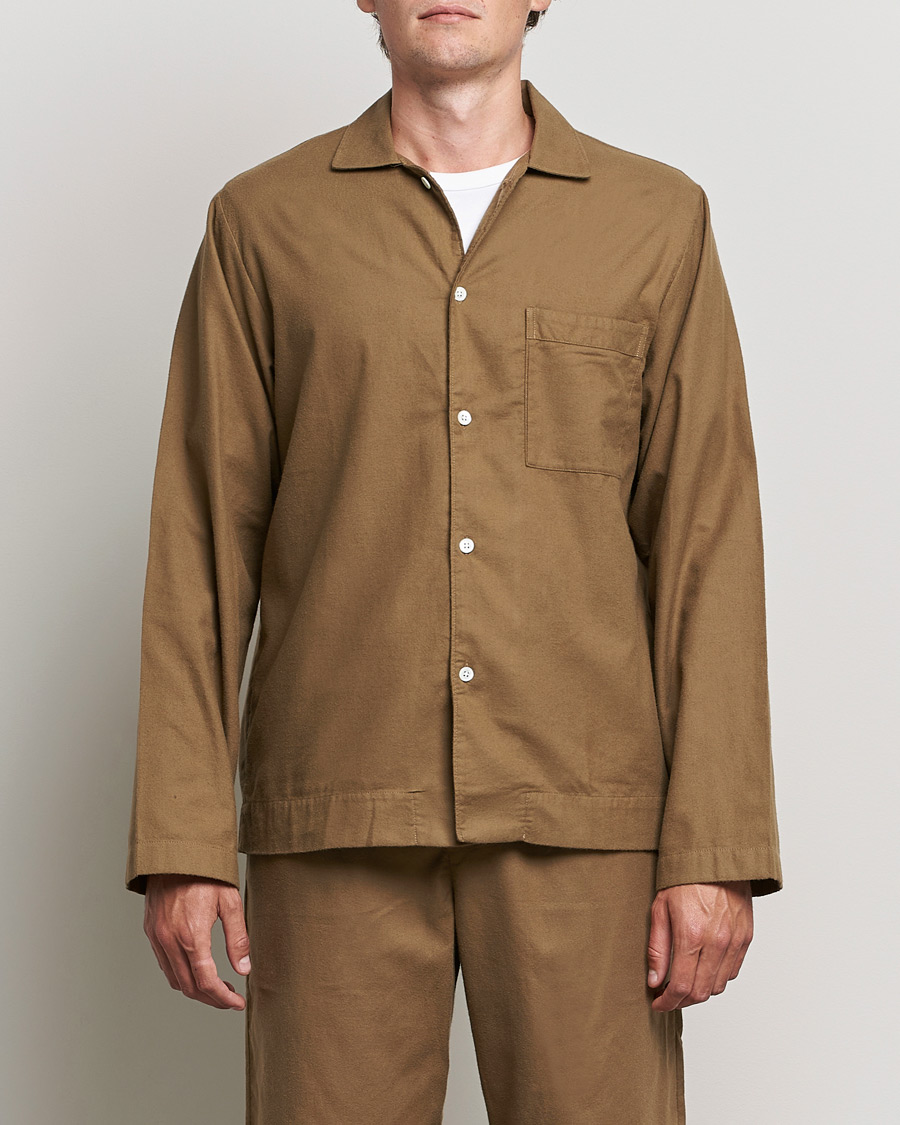 Uomini | Accappatoi & Pigiami | Tekla | Flannel Pyjama Shirt Moss