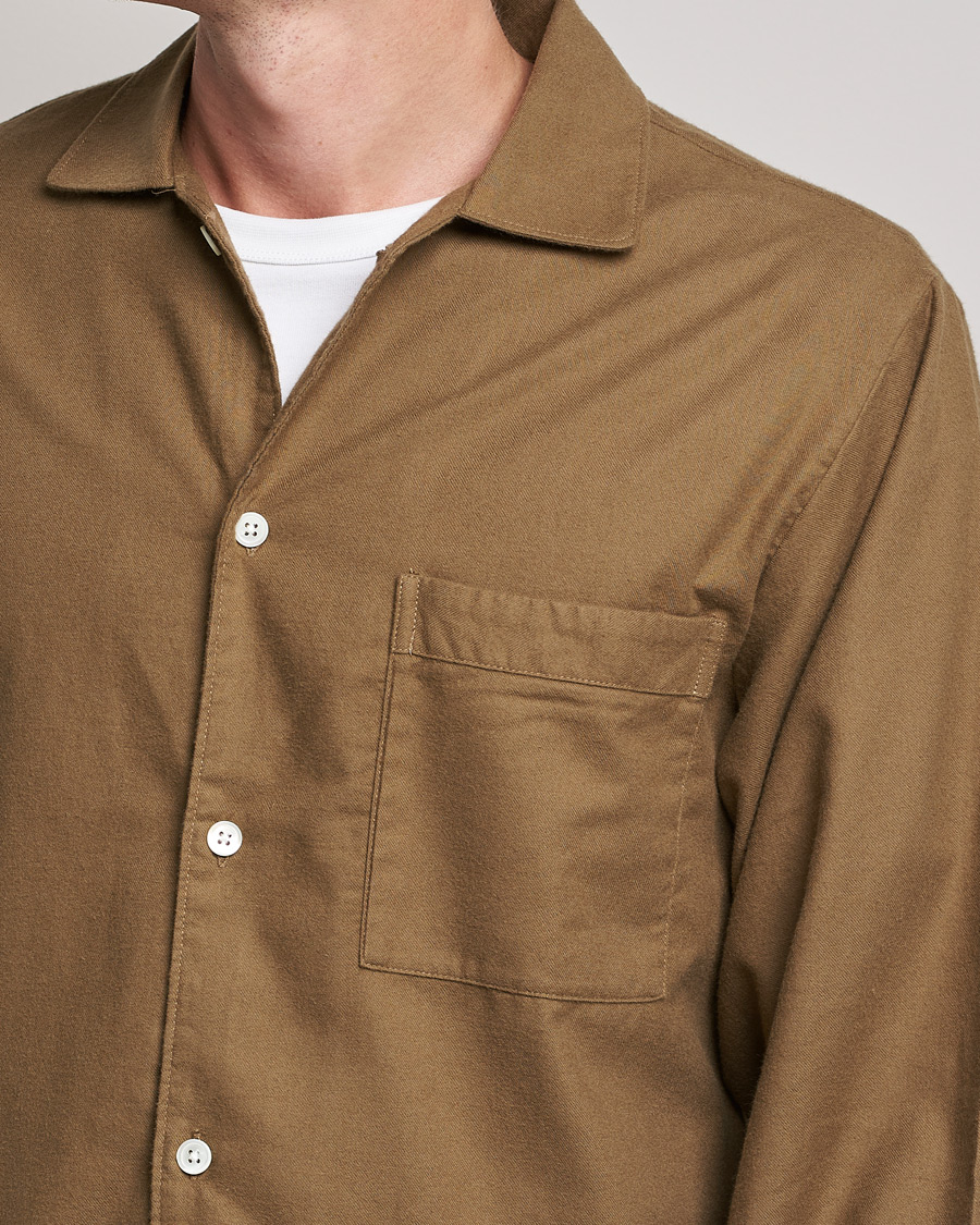 Uomini | Accappatoi & Pigiami | Tekla | Flannel Pyjama Shirt Moss