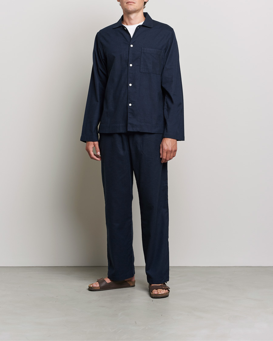Uomini | Accappatoi & Pigiami | Tekla | Flannel Pyjama Pants Midnight Blue