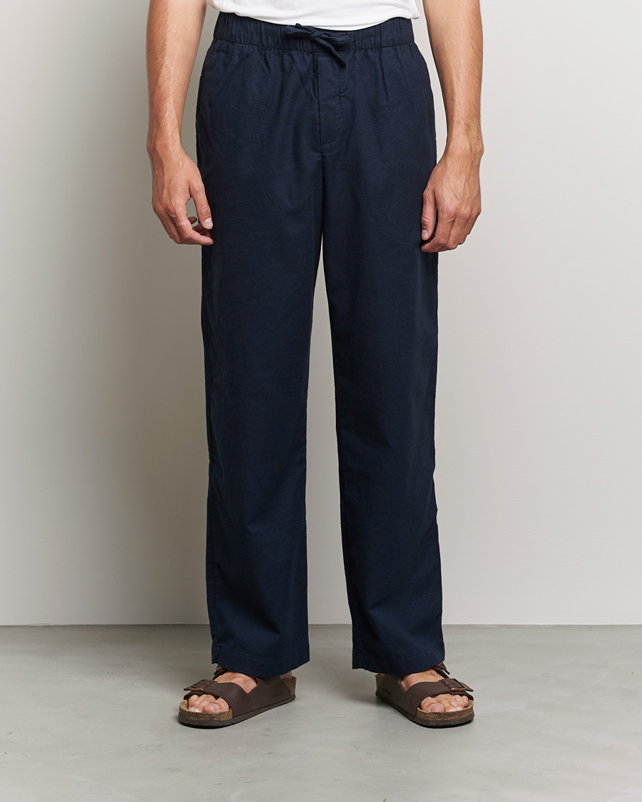 Uomini | Accappatoi & Pigiami | Tekla | Flannel Pyjama Pants Midnight Blue