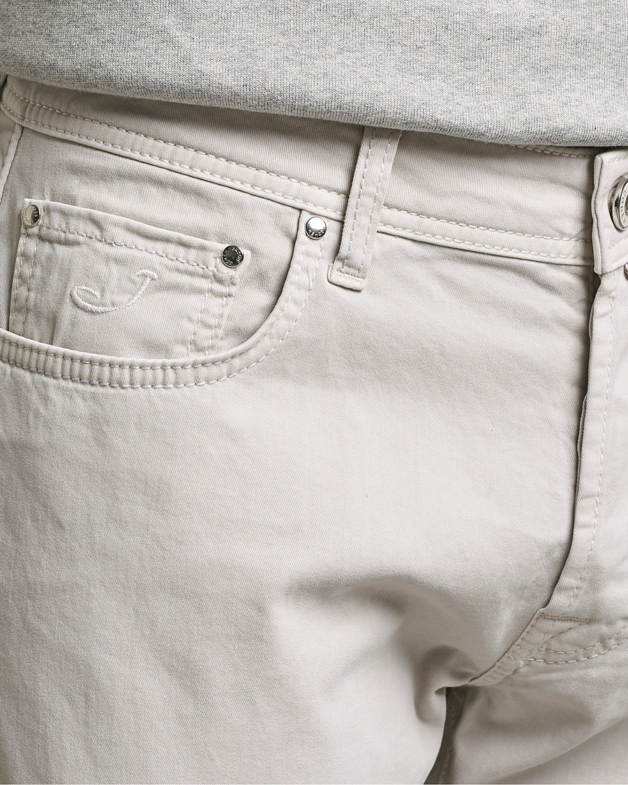 Uomini | Pantaloni | Jacob Cohën | Bard 5-Pocket Cotton Trousers Off White