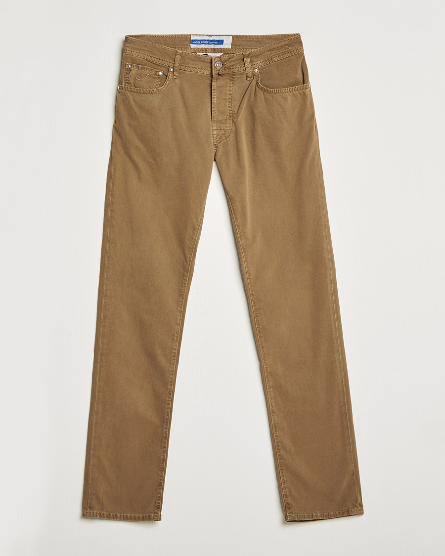 Uomini | Pantaloni | Jacob Cohën | Bard 5-Pocket Cotton Trousers Light Brown