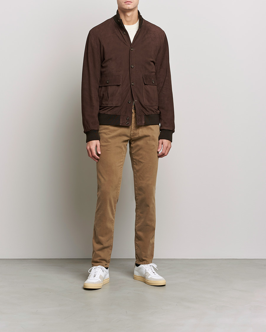 Uomini | Pantaloni | Jacob Cohën | Bard 5-Pocket Cotton Trousers Light Brown