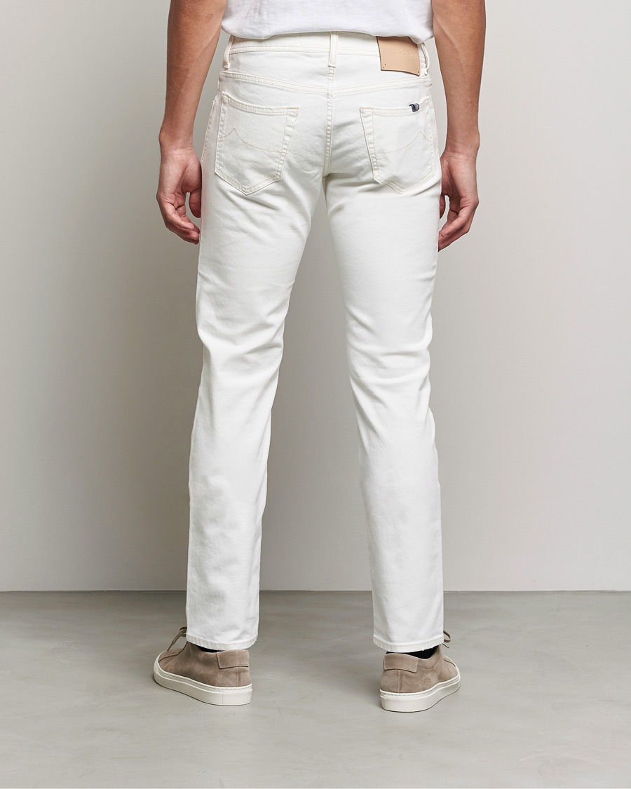 Uomini | Jeans | Jacob Cohën | Nick Bio Cotton Slim Fit Jeans Off White