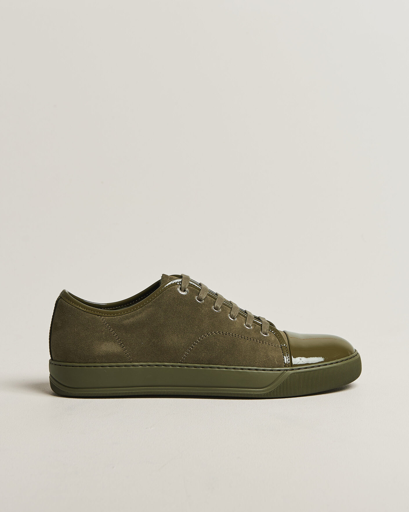 Uomini | Sneakers | Lanvin | Patent Cap Toe Sneaker Khaki