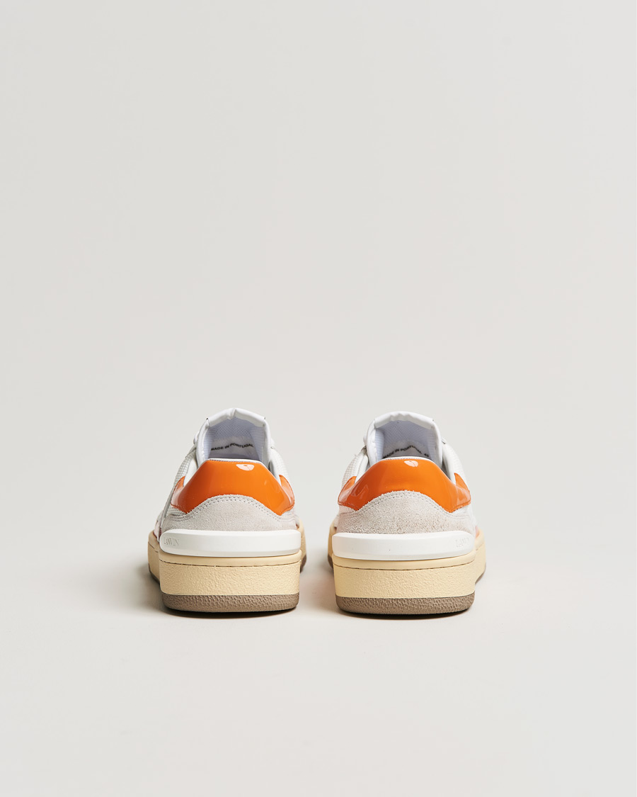 Uomini | Lanvin Clay Low Top Sneakers White/Orange | Lanvin | Clay Low Top Sneakers White/Orange