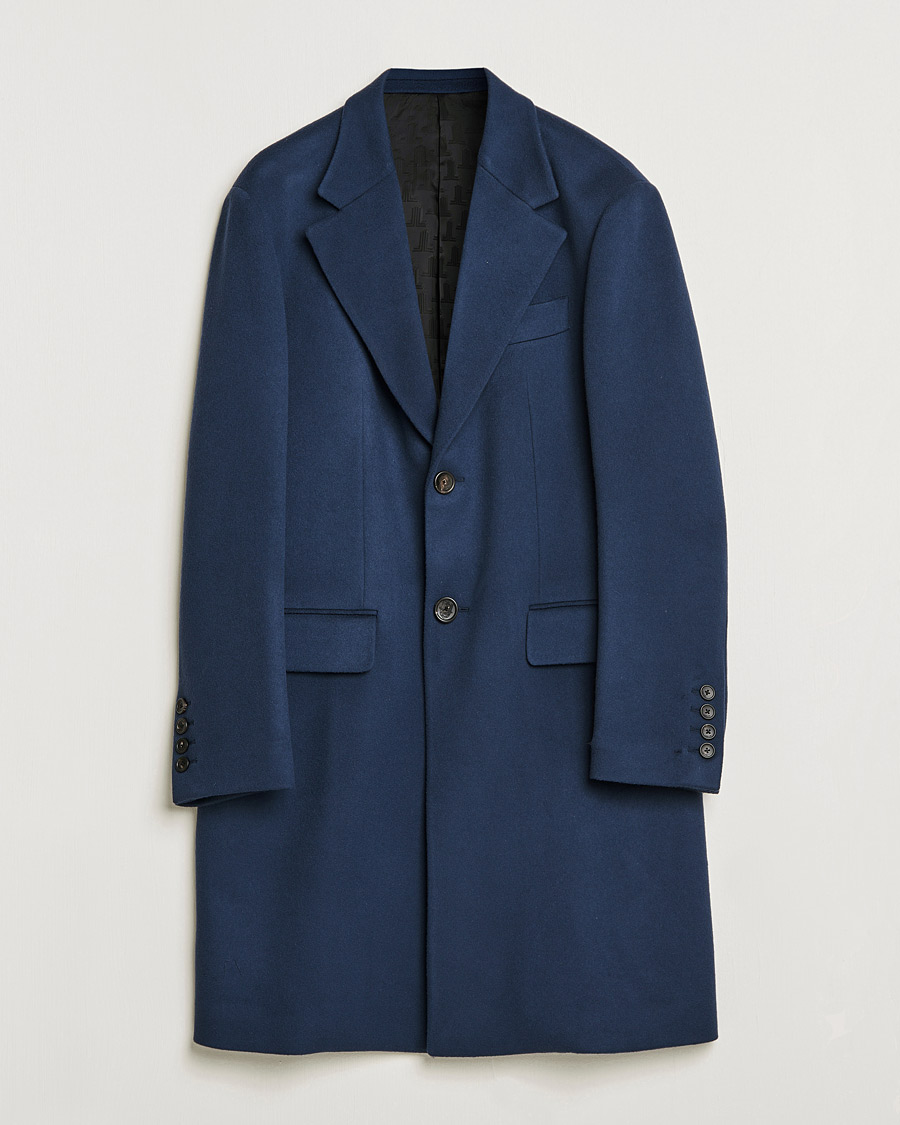 Uomini | Giacche | Lanvin | Classic Wool Coat Midnight Blue