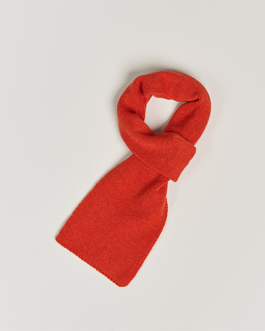 Uomini | Piacenza Cashmere Short Loop Cashmere Scarf Orange | Piacenza Cashmere | Short Loop Cashmere Scarf Orange