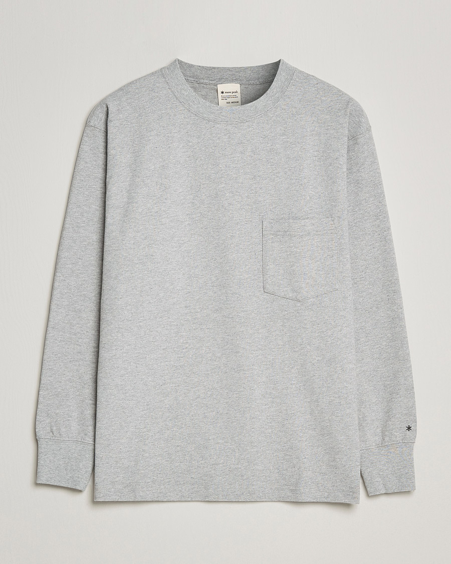 Uomini | T-shirt | Snow Peak | Recycled Cotton Heavy L/S T shirt Medium Grey