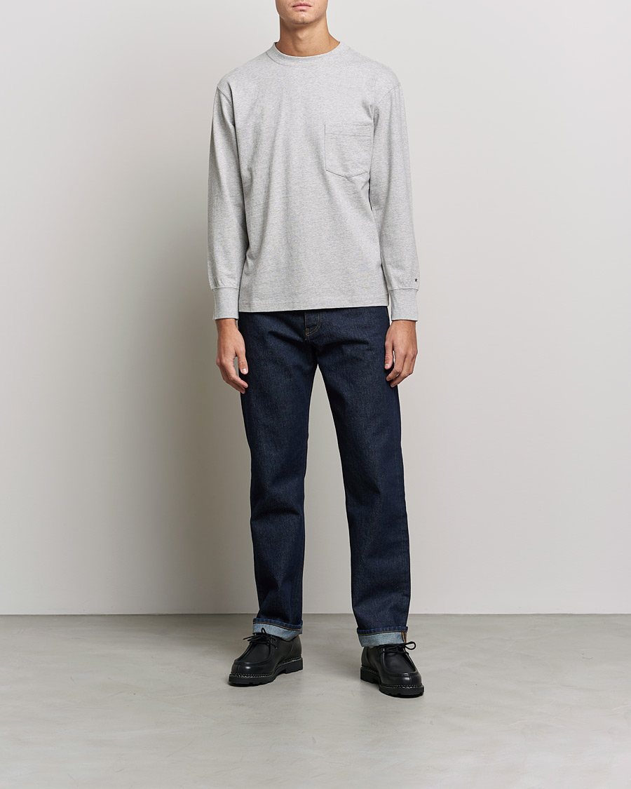 Uomini | T-shirt | Snow Peak | Recycled Cotton Heavy L/S T shirt Medium Grey