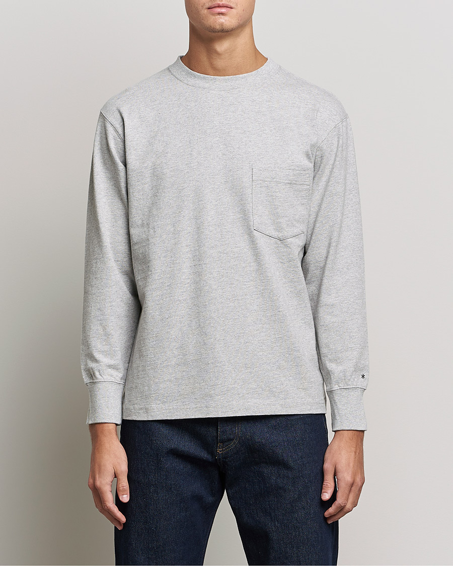 Uomini | T-shirt | Snow Peak | Recycled Cotton Heavy L/S T shirt Medium Grey