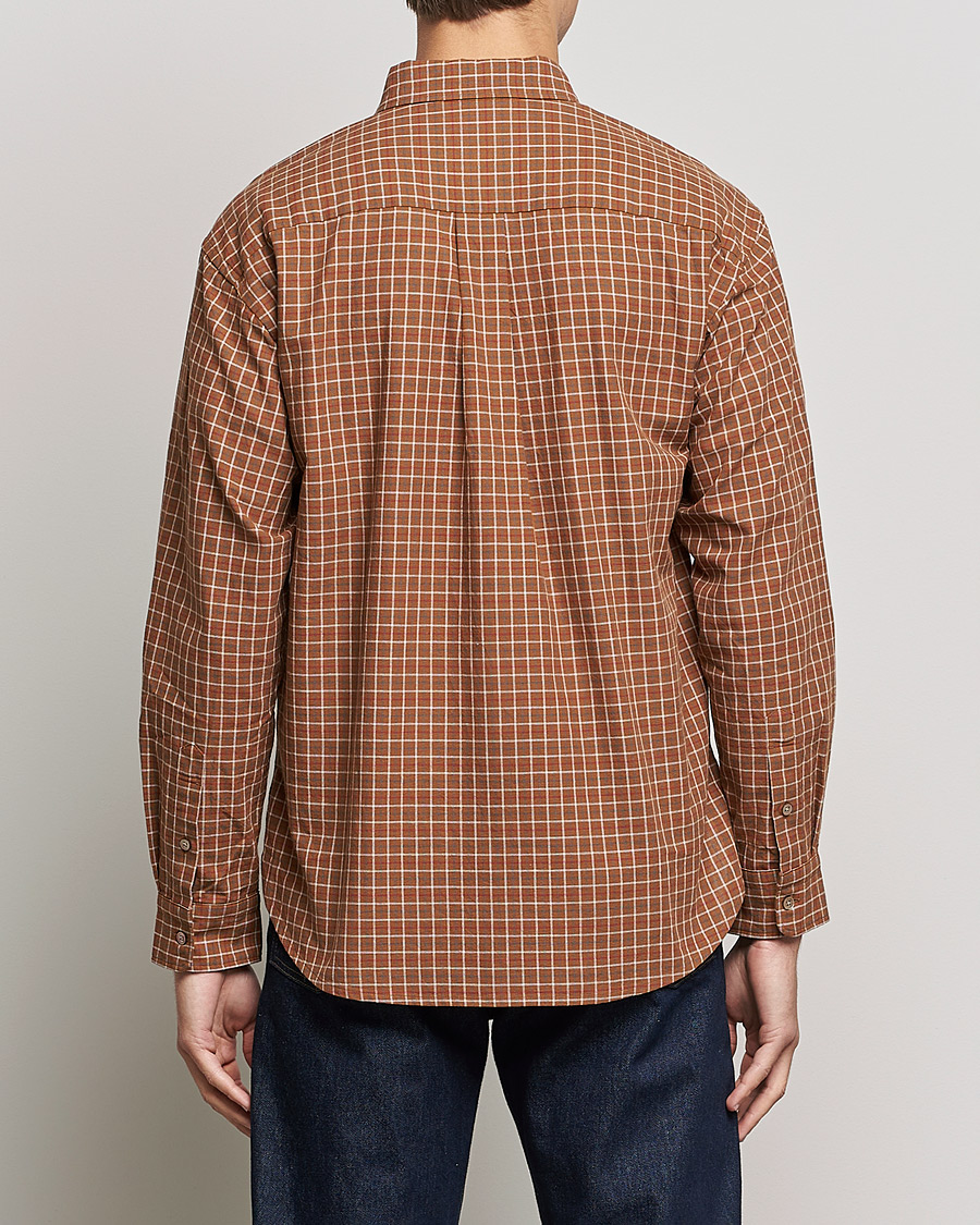 Uomini | Camicie | Snow Peak | Warm Cotton Button Down Shirt Brown Check