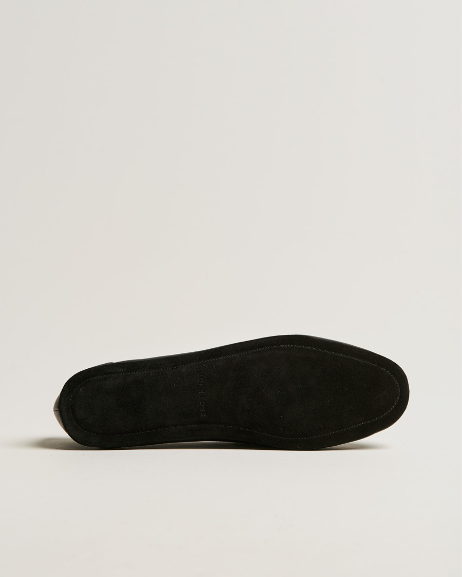 Uomini | John Lobb Hampton Travel Slipper Black Lamb Leather | John Lobb | Hampton Travel Slipper Black Lamb Leather