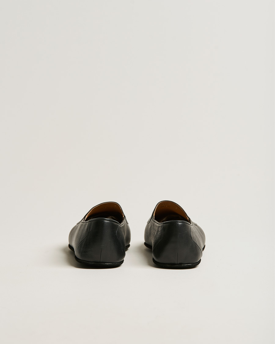 Uomini | John Lobb Hampton Travel Slipper Black Lamb Leather | John Lobb | Hampton Travel Slipper Black Lamb Leather