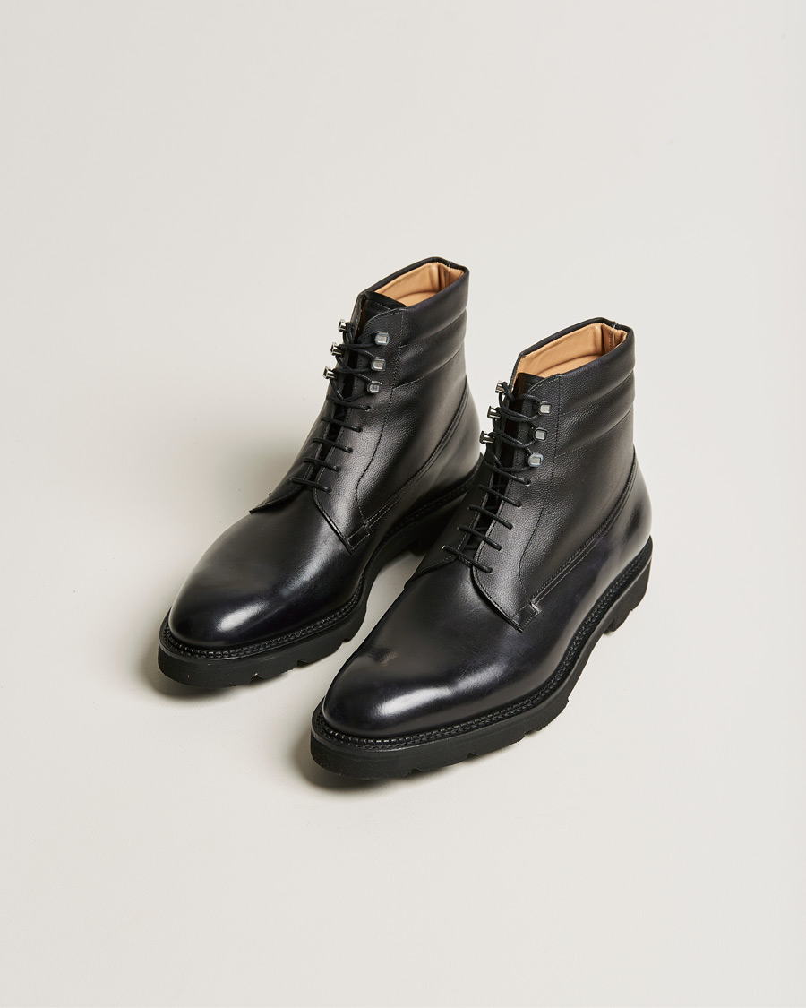 Uomini | John Lobb Adler Leather Boot Black Calf | John Lobb | Adler Leather Boot Black Calf