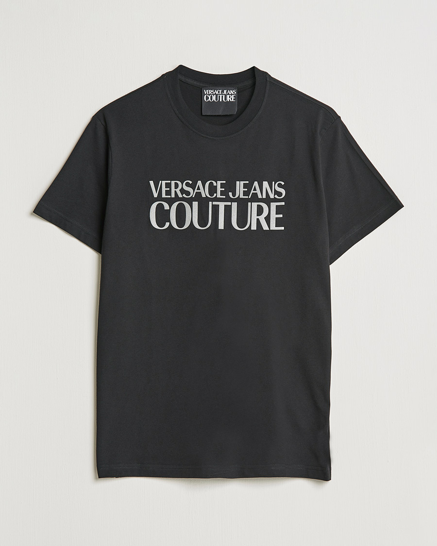 Uomini | T-shirt | Versace Jeans Couture | Logo T-Shirt Black/Silver