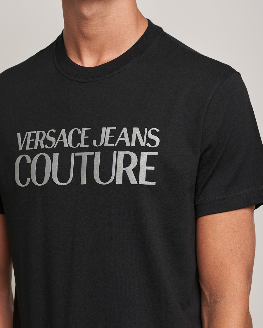Uomini | T-shirt | Versace Jeans Couture | Logo T-Shirt Black/Silver