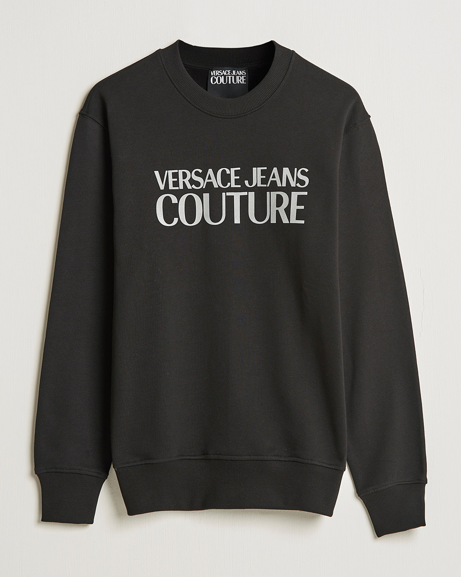 Uomini | Maglieria | Versace Jeans Couture | Logo Sweatshirt Black/Silver
