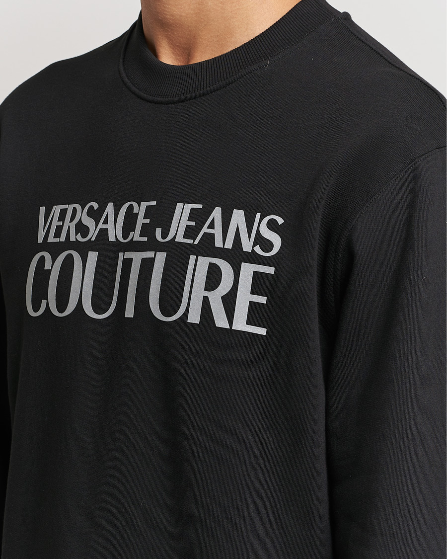 Uomini | Maglieria | Versace Jeans Couture | Logo Sweatshirt Black/Silver