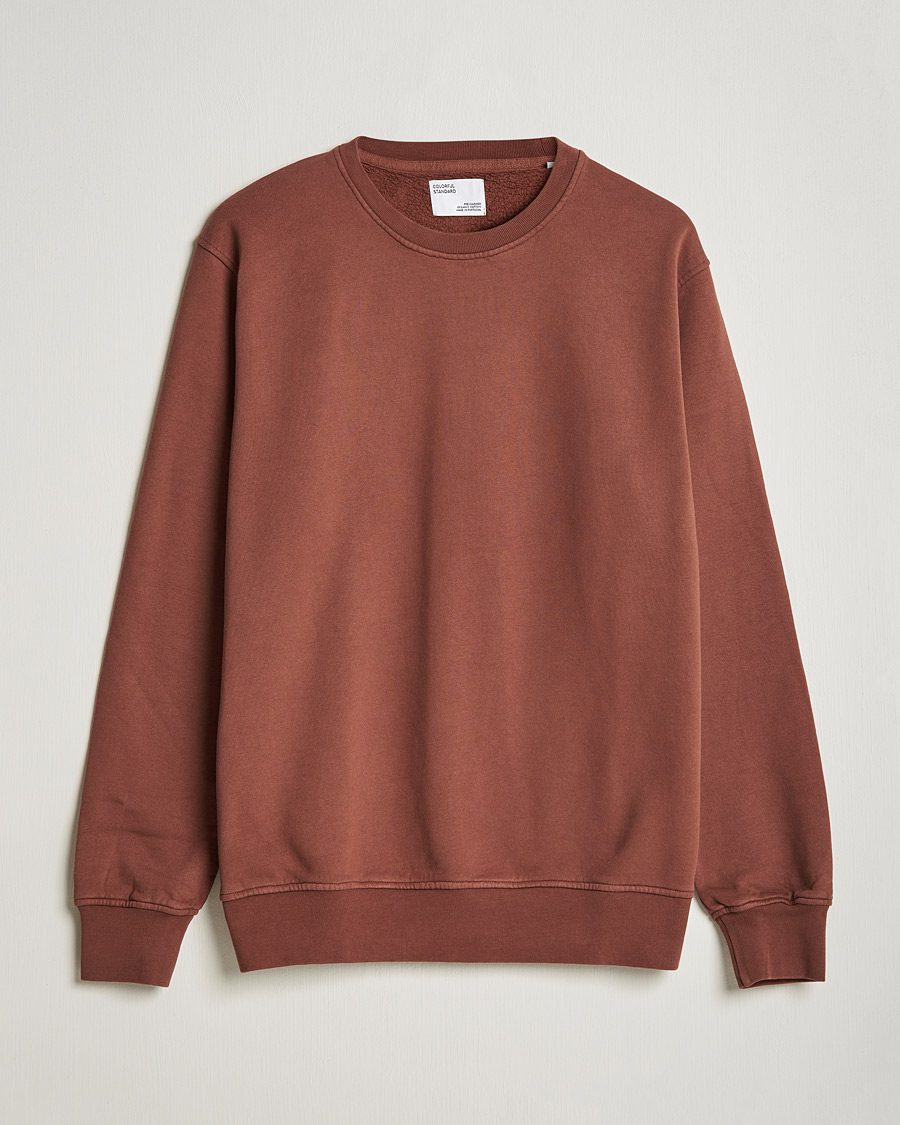 Uomini | Maglieria | Colorful Standard | Classic Organic Crew Neck Sweat Cinnamon Brown