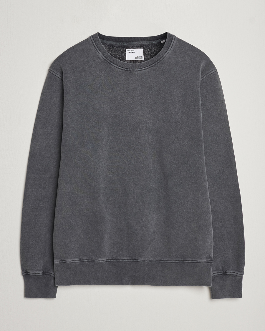 Uomini | Maglieria | Colorful Standard | Classic Organic Crew Neck Sweat Faded Black
