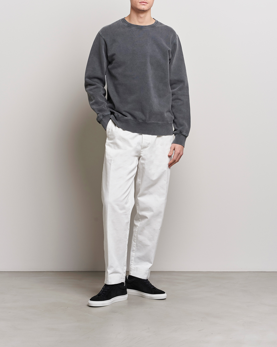 Uomini | Maglieria | Colorful Standard | Classic Organic Crew Neck Sweat Faded Black