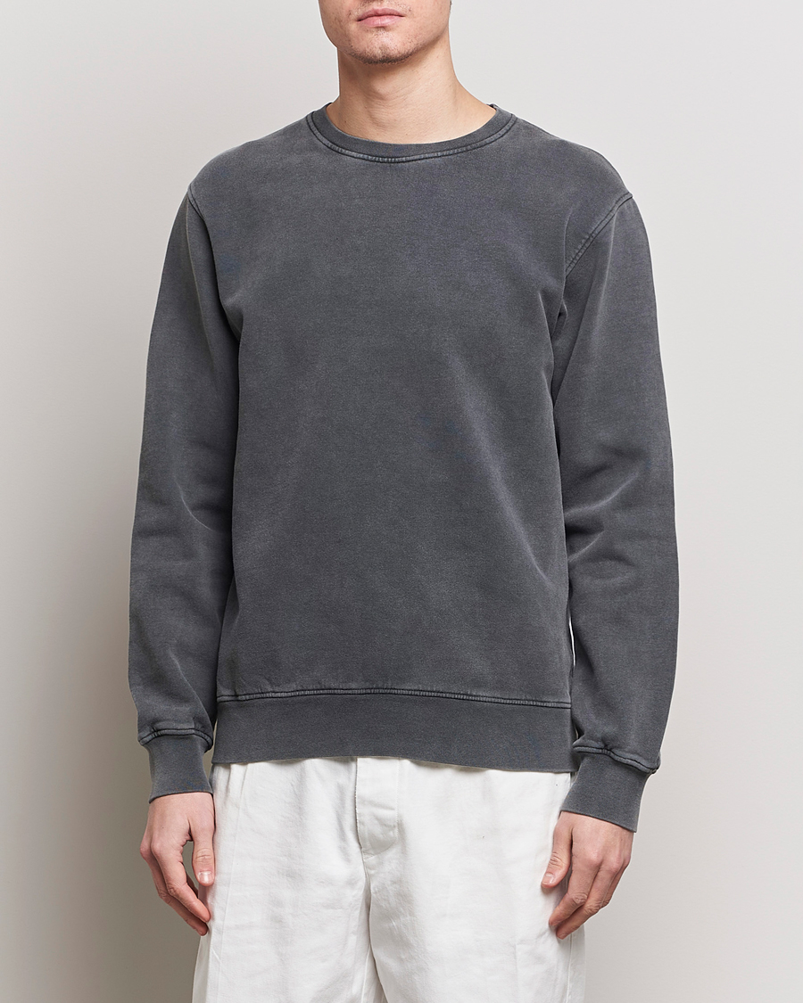 Uomini | Maglieria | Colorful Standard | Classic Organic Crew Neck Sweat Faded Black