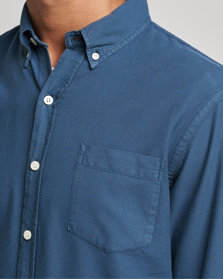 Uomini | Camicie | Colorful Standard | Classic Organic Oxford Button Down Shirt Petrol Blue