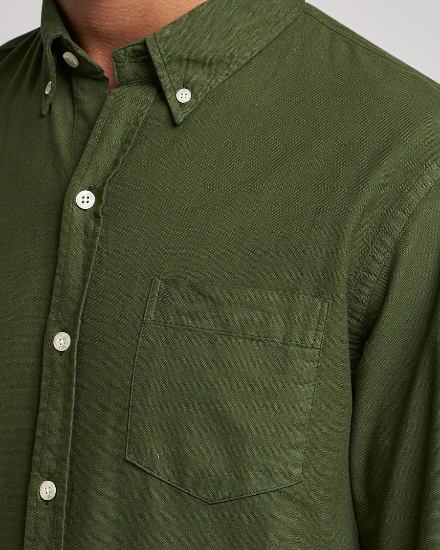 Uomini | Camicie | Colorful Standard | Classic Organic Oxford Button Down Shirt Seaweed Green