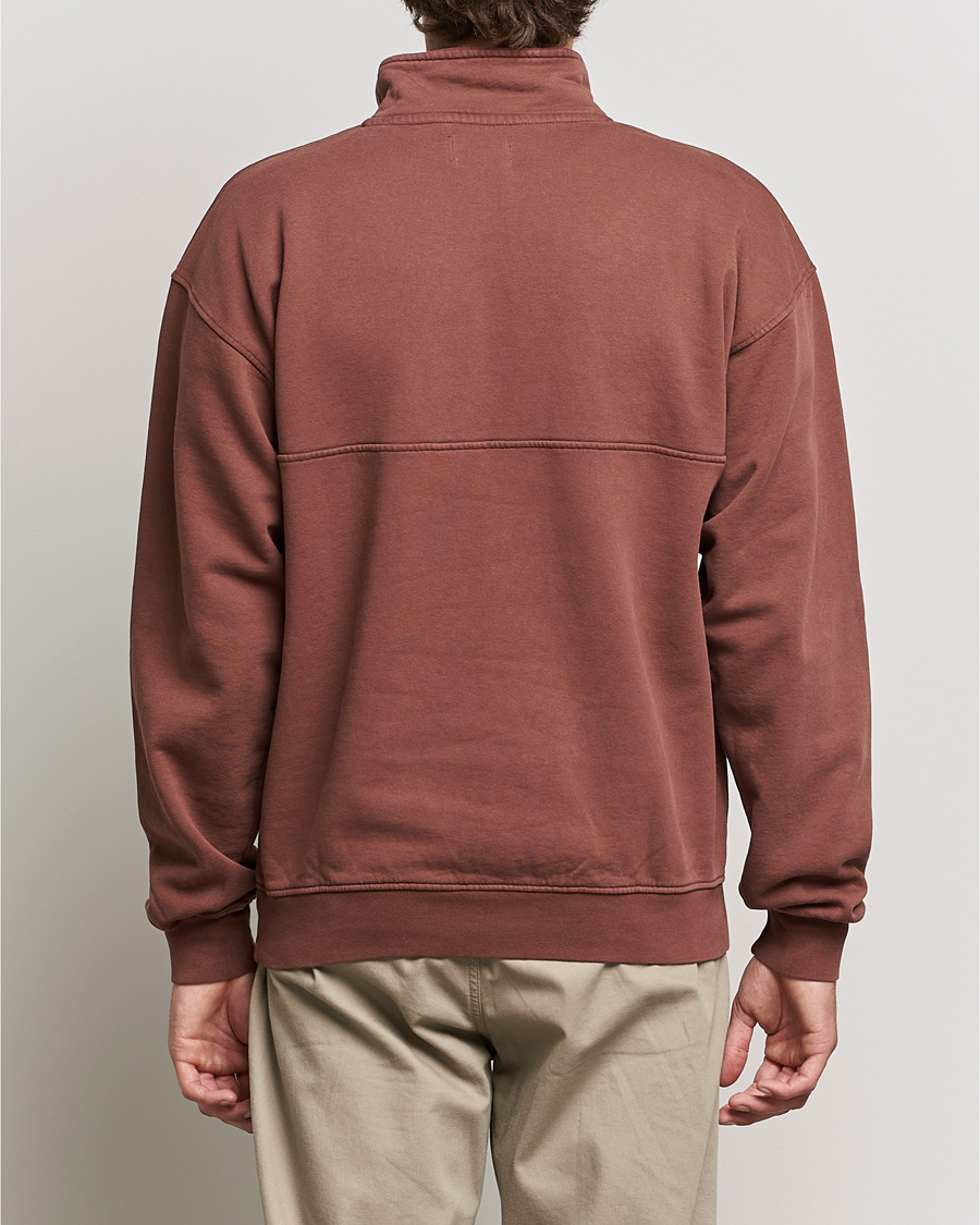 Uomini | Maglieria | Colorful Standard | Classic Organic Half-Zip Cinnamon Brown