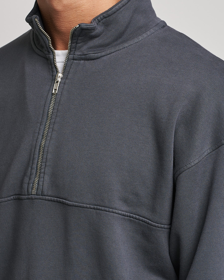 Uomini | Maglieria | Colorful Standard | Classic Organic Half-Zip Lava Grey