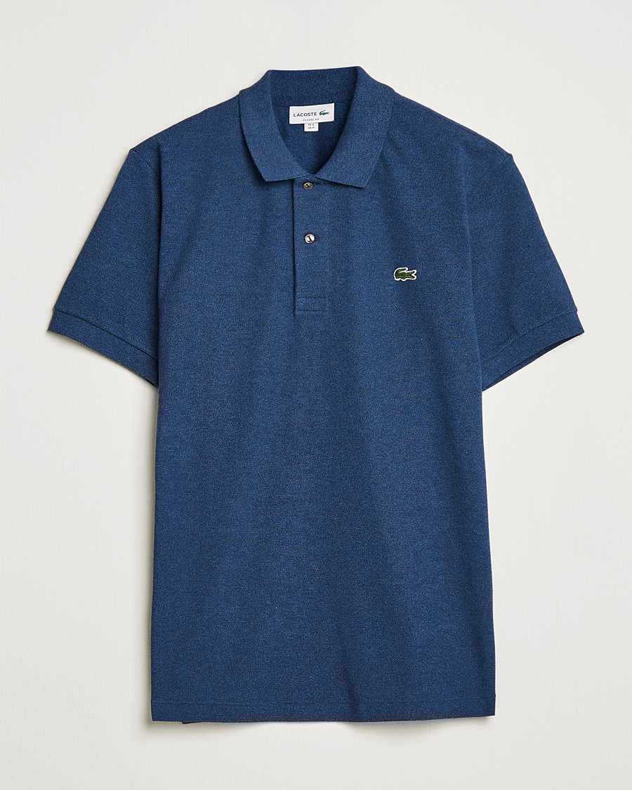 Uomini | Polo | Lacoste | Original Polo Melange Piké Dark Indigo Blue