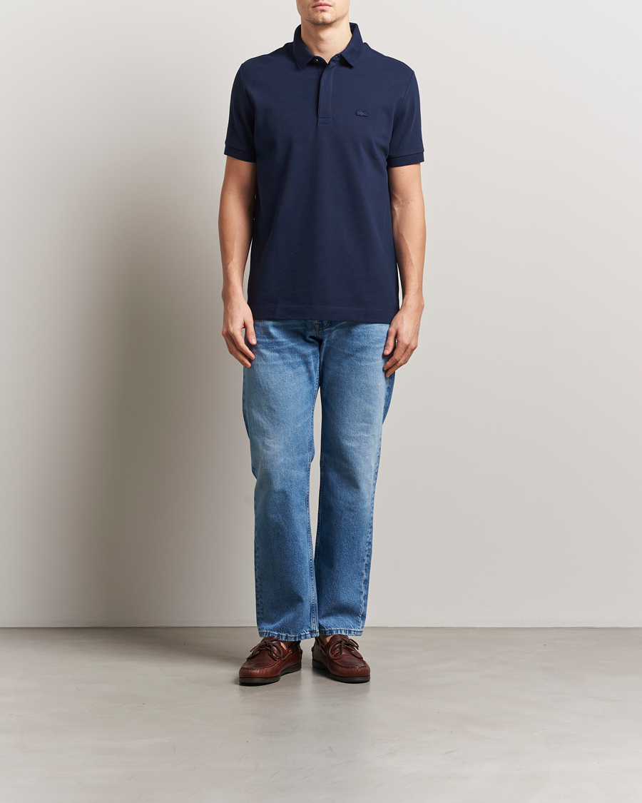 Uomini | Polo | Lacoste | Paris Polo Piké Navy Blue