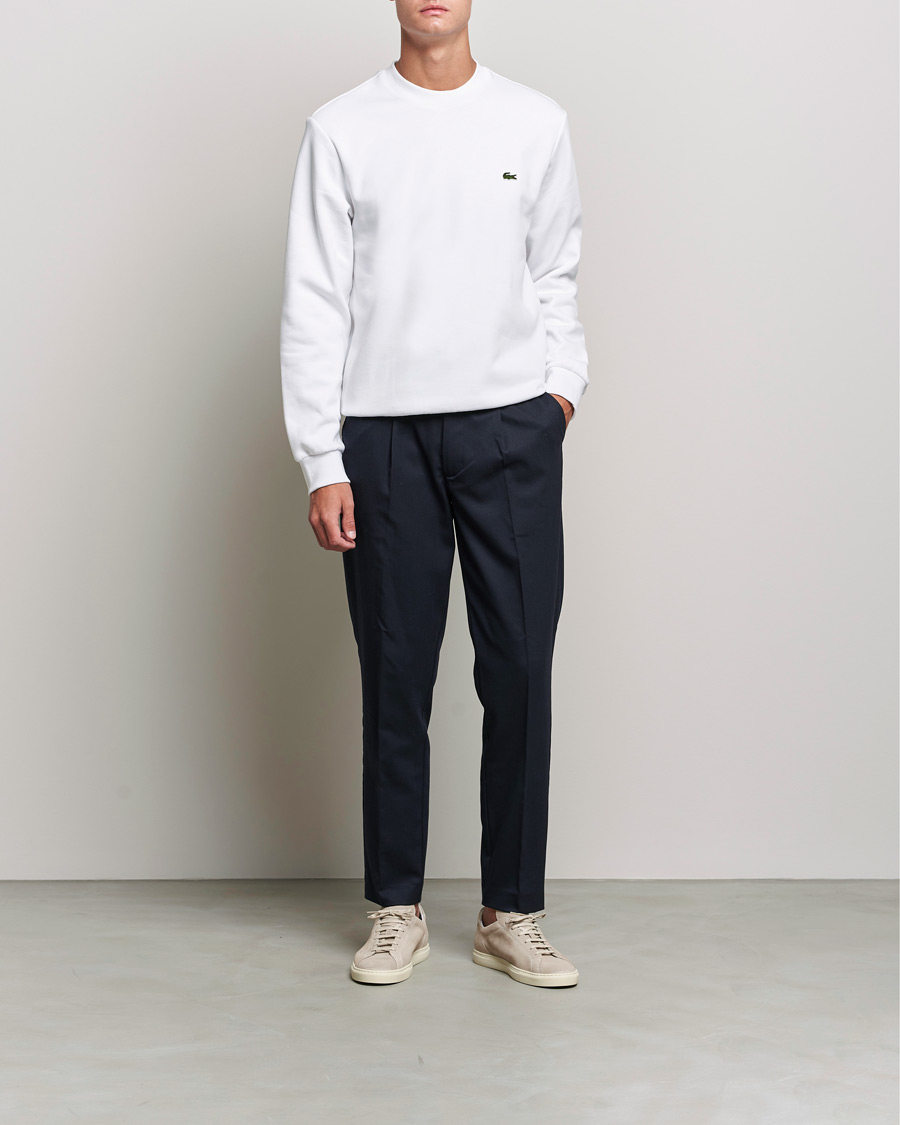 Uomini | Maglieria | Lacoste | Crew Neck Sweatshirt White