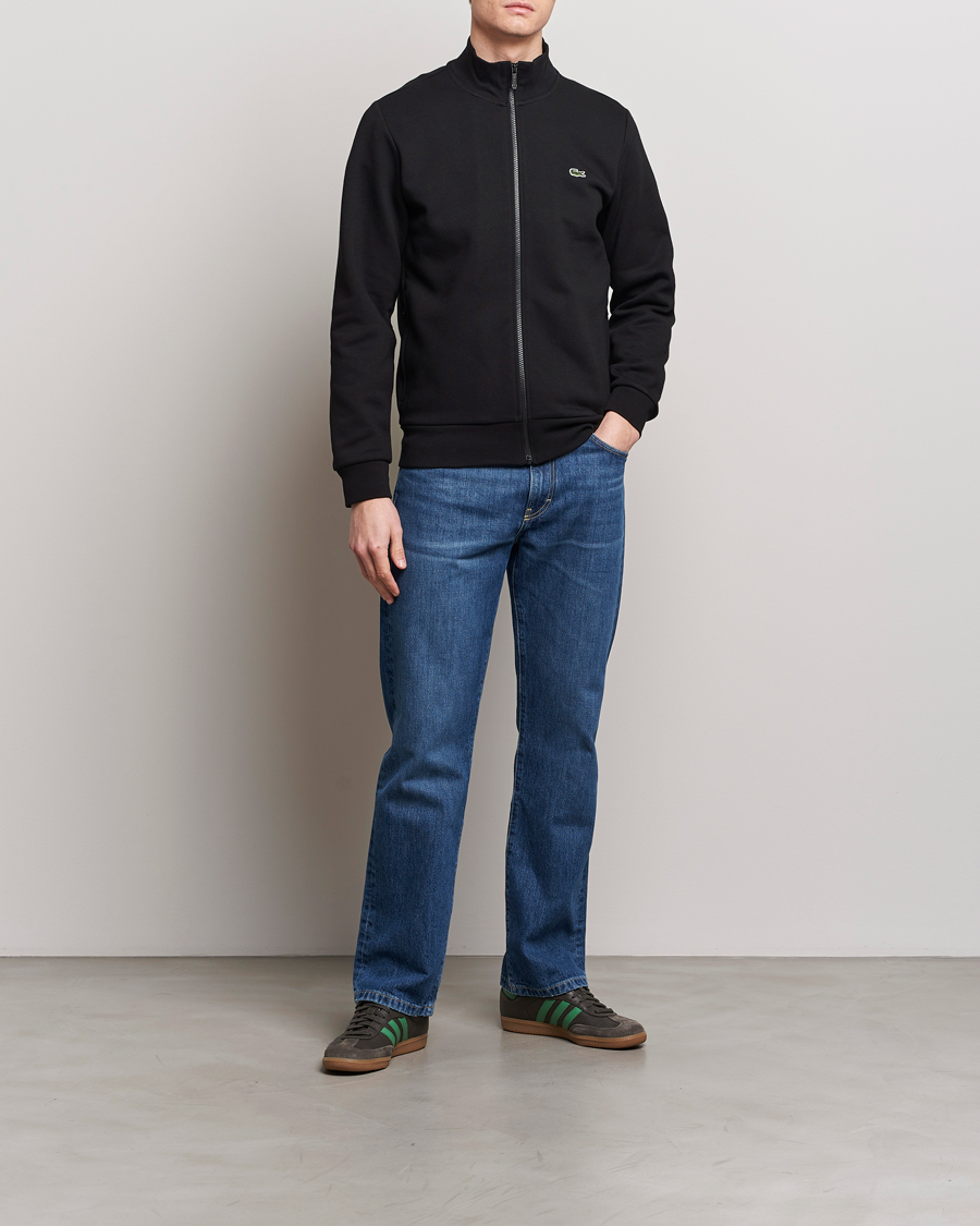 Uomini | Maglieria | Lacoste | Full Zip Sweater Black