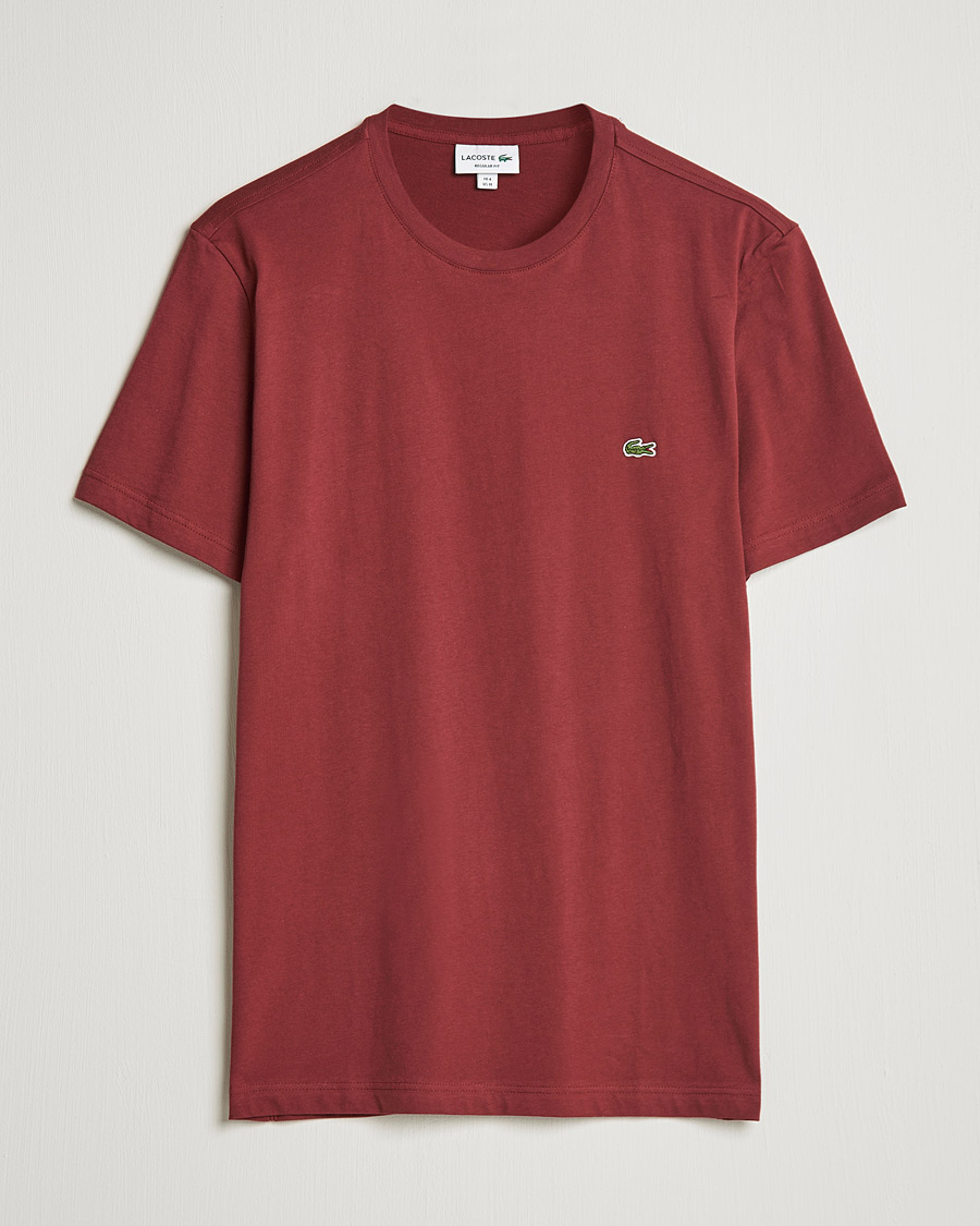 Uomini | T-shirt | Lacoste | Crew Neck Tee Cranberry