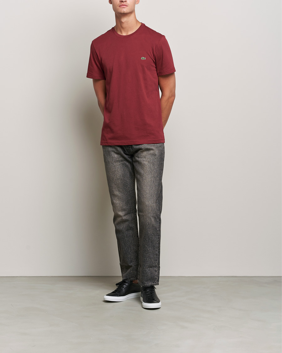 Uomini | T-shirt | Lacoste | Crew Neck Tee Cranberry
