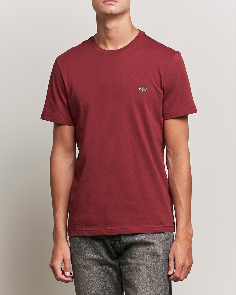 Uomini | T-shirt | Lacoste | Crew Neck Tee Cranberry