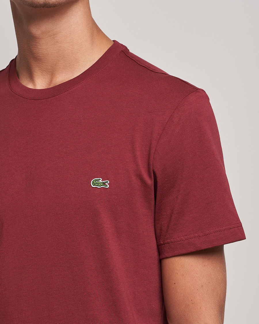 Uomini | T-shirt | Lacoste | Crew Neck Tee Cranberry