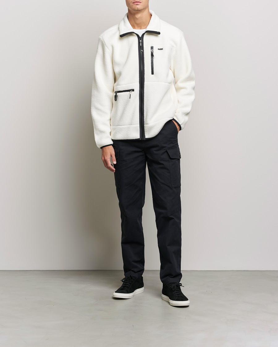 Uomini | Maglieria | RAINS | Heavy Fleece Full Zip Jacket Fossil