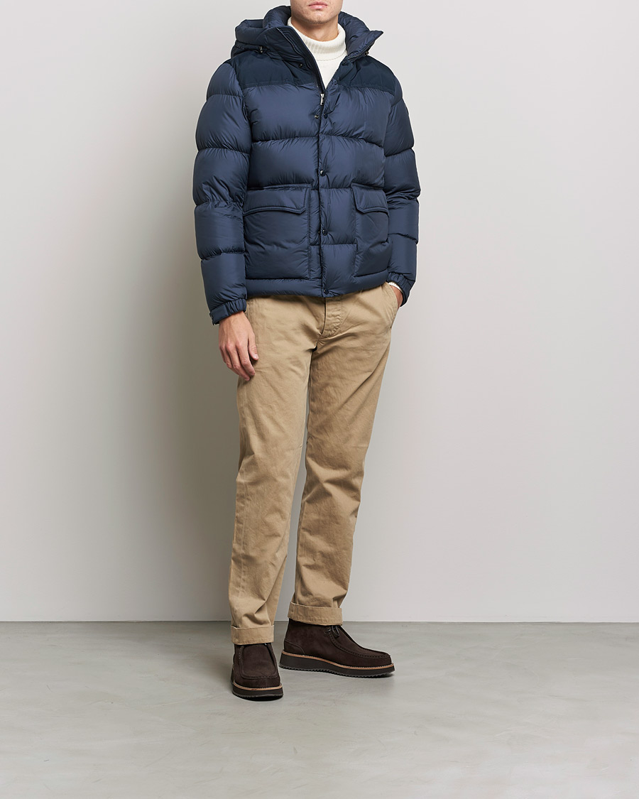 Uomini | Giacche | Woolrich | Microfiber Sierra Padded Jacket Melton Blue