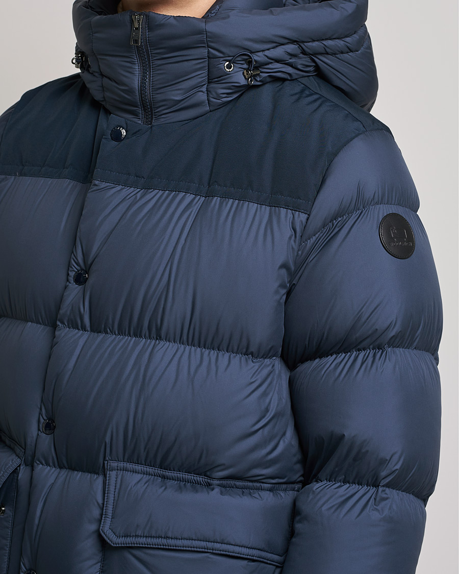 Uomini | Giacche | Woolrich | Microfiber Sierra Padded Jacket Melton Blue