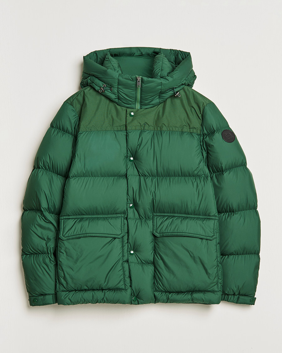 Uomini | Giacche | Woolrich | Microfiber Sierra Padded Jacket Waxed Green